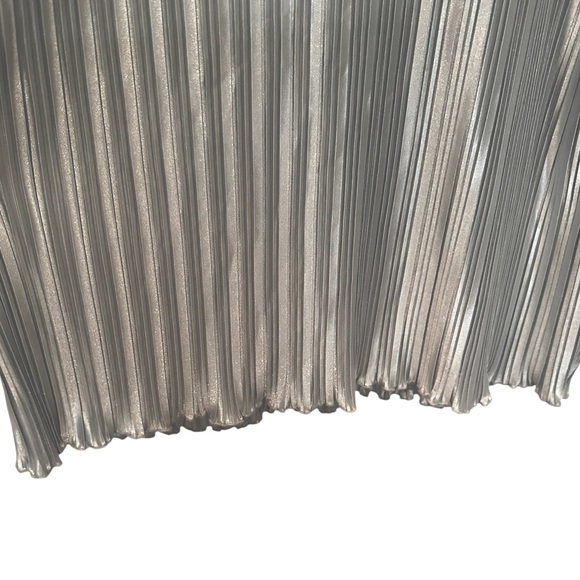 RACHEL ZOE silver pleated spaghetti strap mini dress size Medium - Picture 4 of 8